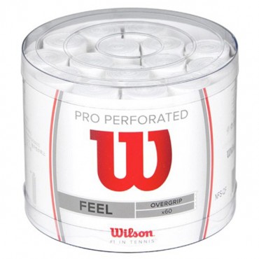 Grips, OverGrips & Tambores Tambor Wilson 60 Overgrips Pro Blancos Perforados Foto de Tambor Wilson 60 Overgrips Pro Blancos Perforados